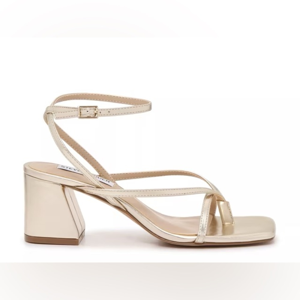 Steve Madden Metallic Gold Strappy Sandals